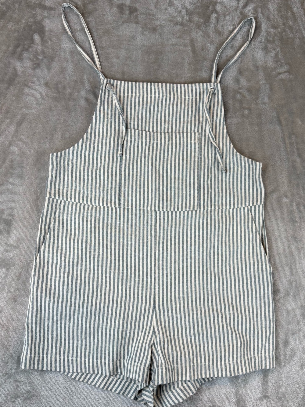 Altar'd State Striped Linen Blend Shortalls Romper Wmn’s S